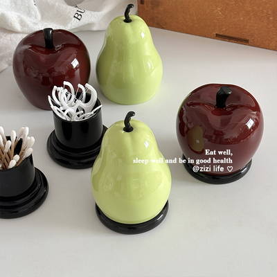 ins韩系苹果牙签筒家用客厅