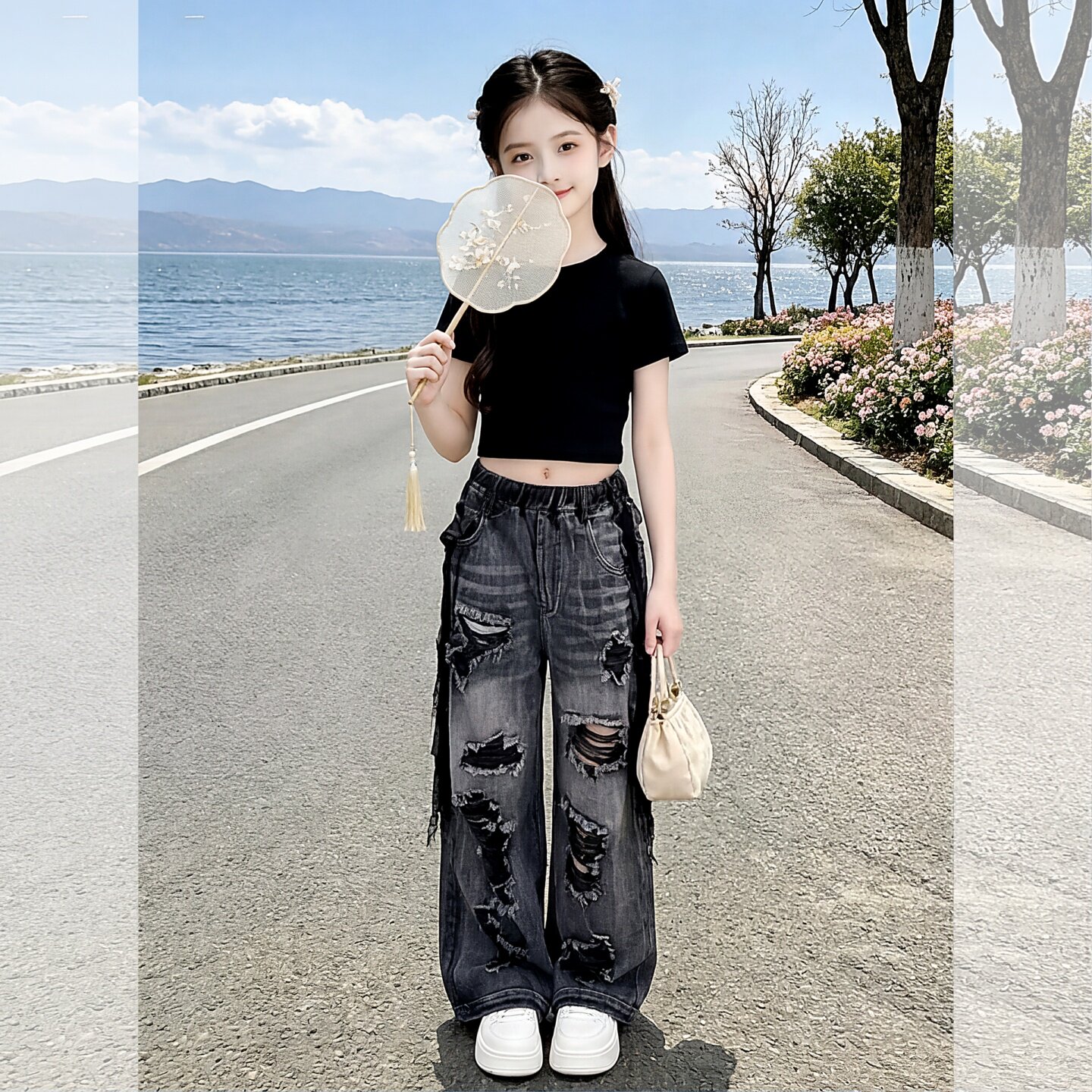 女童夏装套装2026新款洋气夏季大