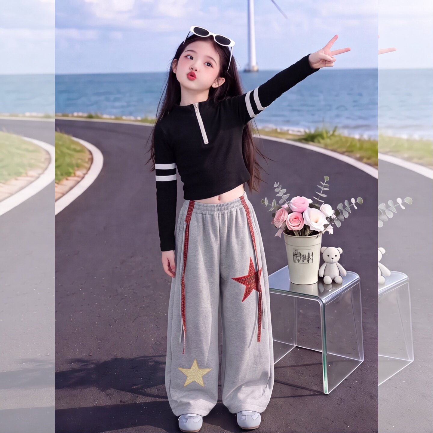 女童休闲裤子秋装2026新款儿童秋