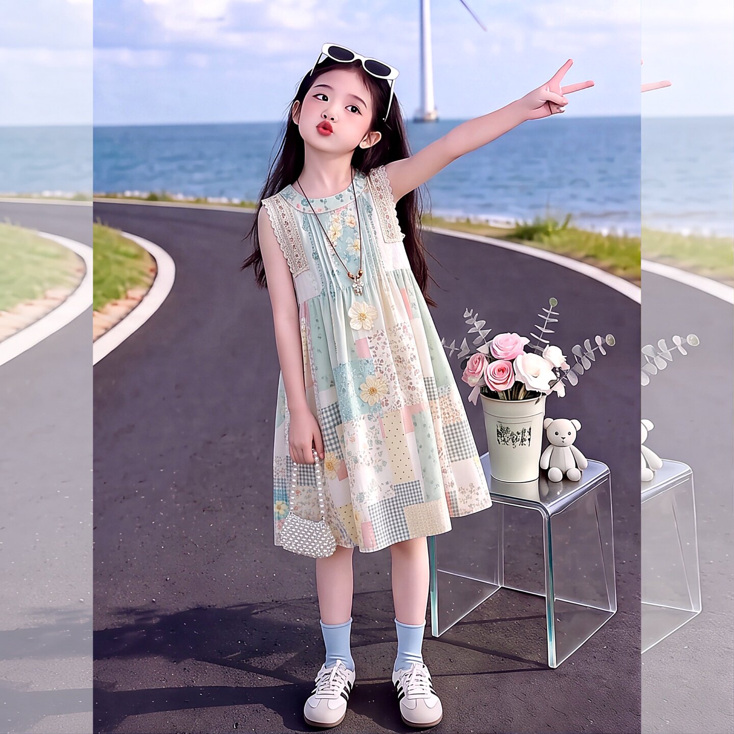 女童连衣裙夏季2026新款儿童度假