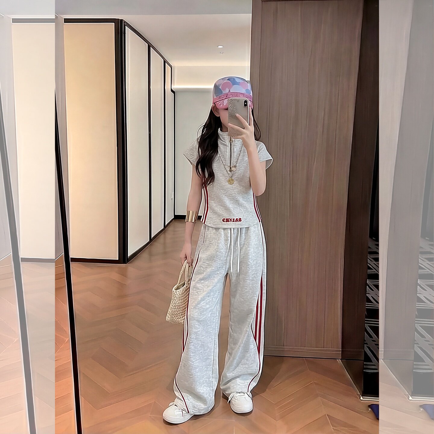女童套装夏装2026新款洋气儿童时髦休闲夏季薄款短袖运动两件套潮