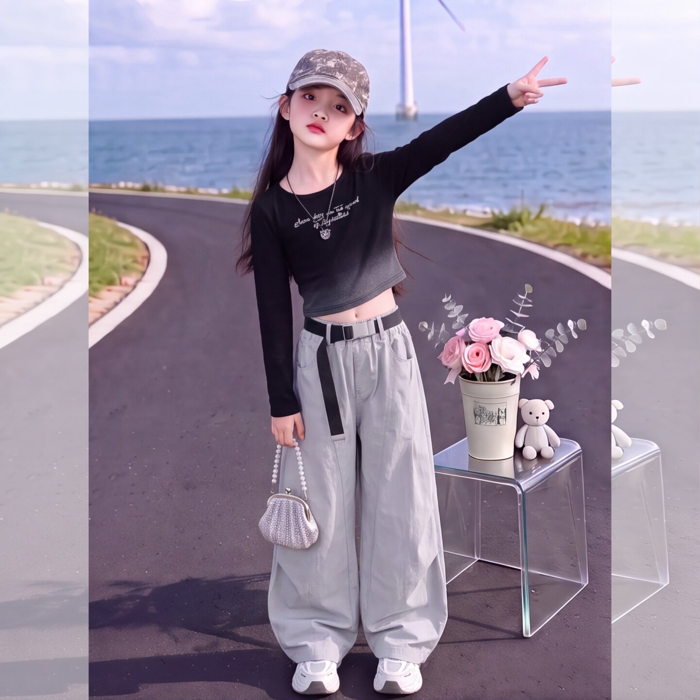 女童裤子秋季2026新款春装儿童工