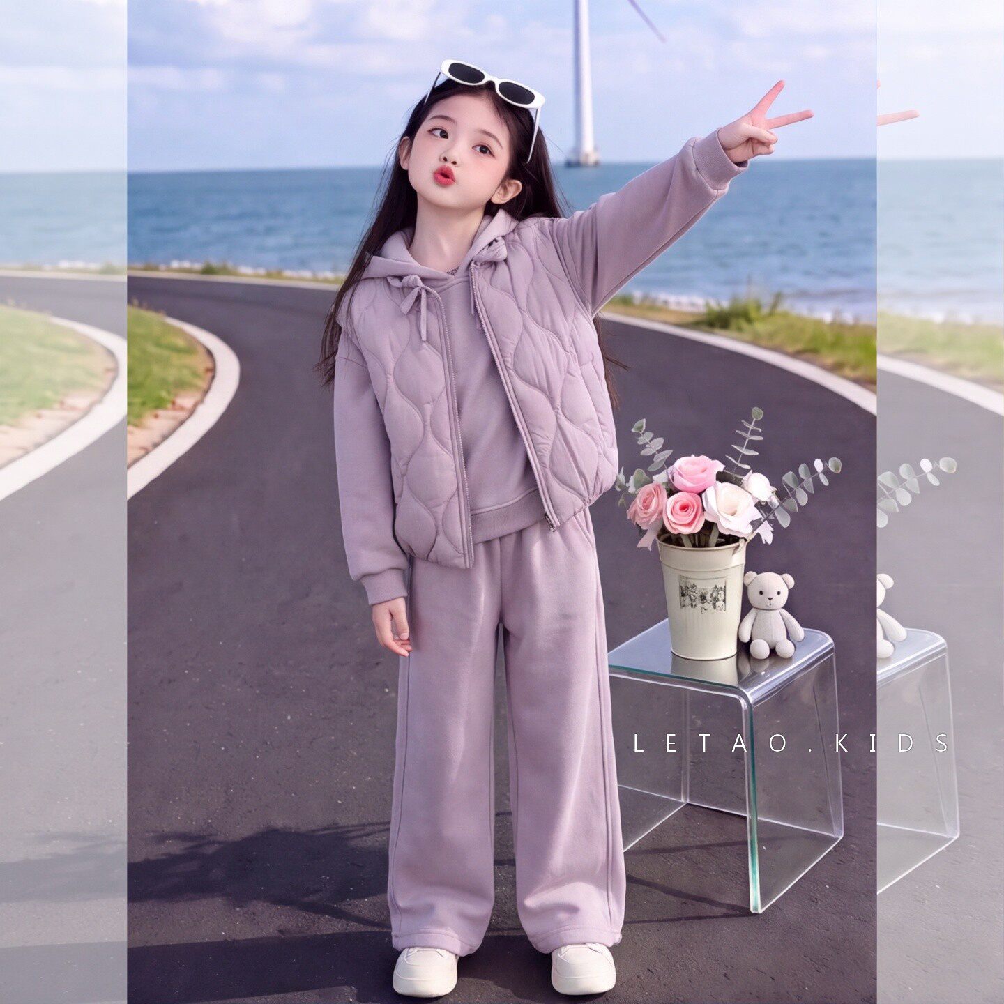 女童套装秋冬款2026新款中大童洋