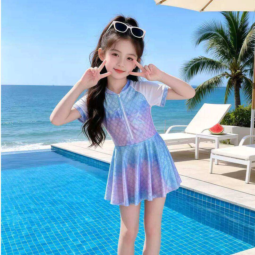 女大童夏装泳衣2026新款中大童洋气甜美可爱美人鱼连体式游泳装潮