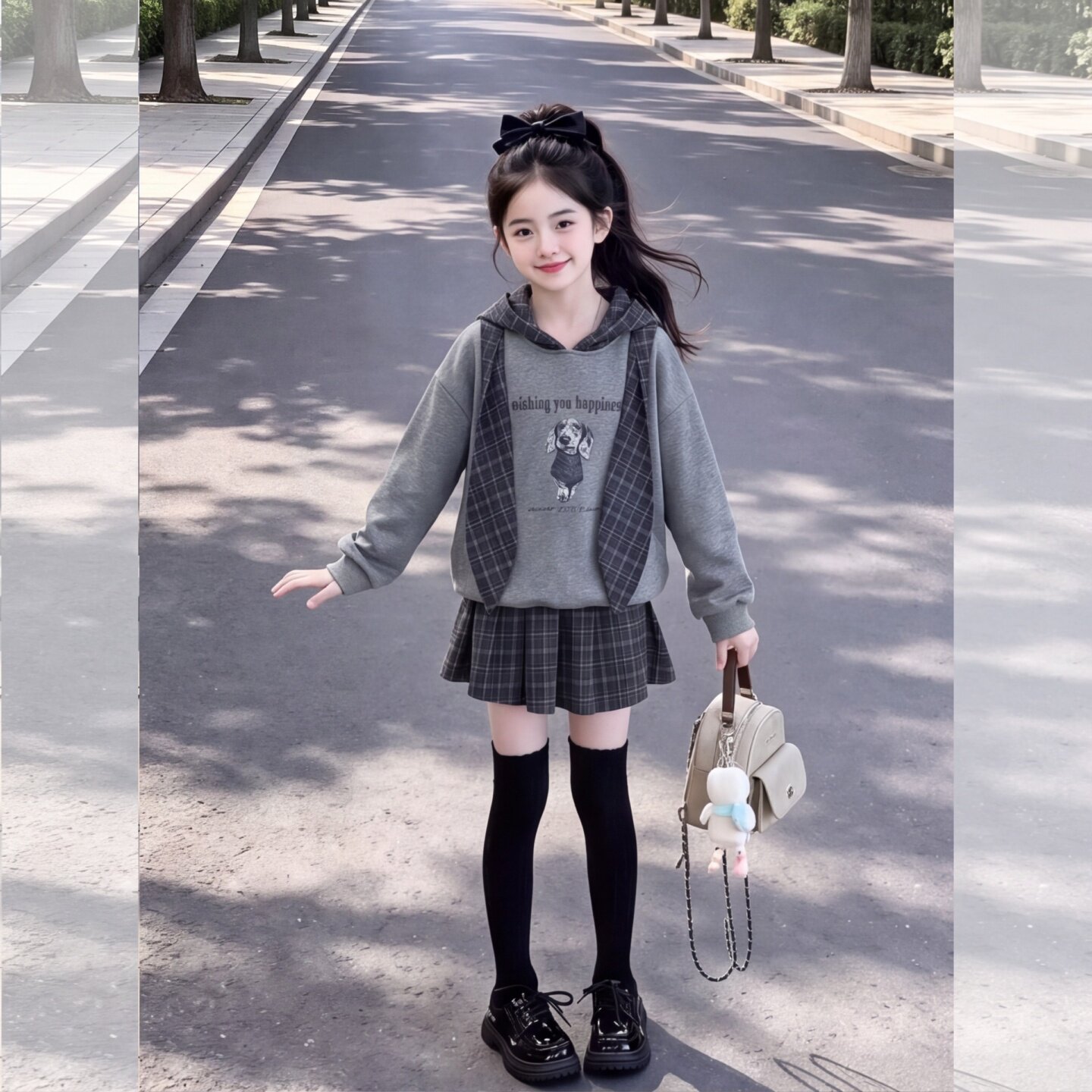 女童秋季学院风套装2026新款韩版