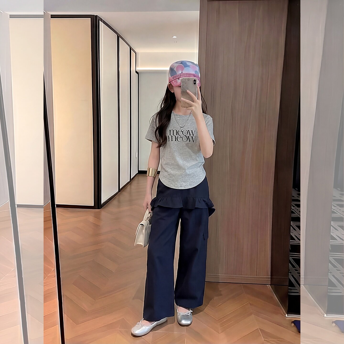 女童套装2026夏季新款个性短袖T恤屁帘阔腿裤中大童时髦休闲夏装9