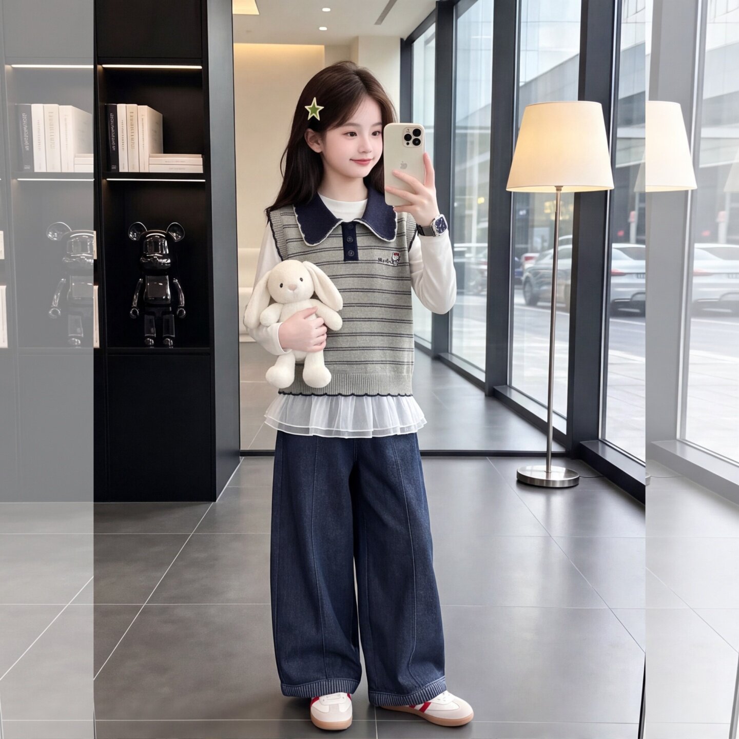 女大童2026新款马甲三件套春秋