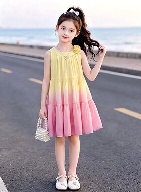 女童连衣裙夏装2026新款女大童夏