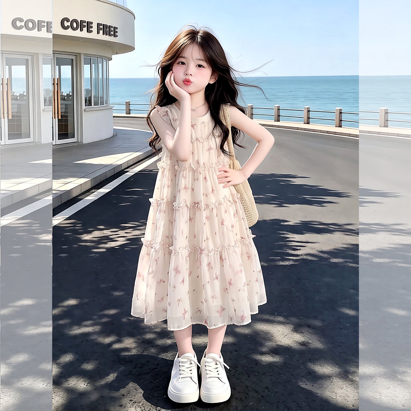 女童夏装碎花连衣裙2026新款洋气