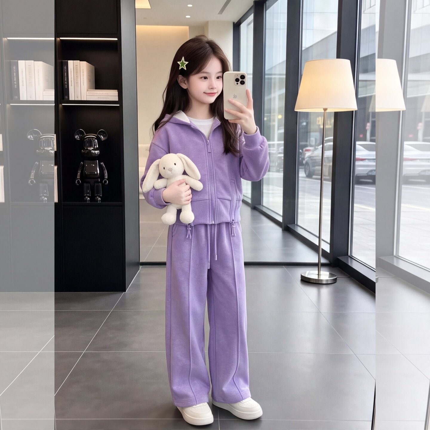 女童秋季连帽外套两件套2026新款