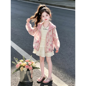 女大童防晒衣2026新款洋气女孩学生夏季薄款外套冰丝皮肤衣防晒服