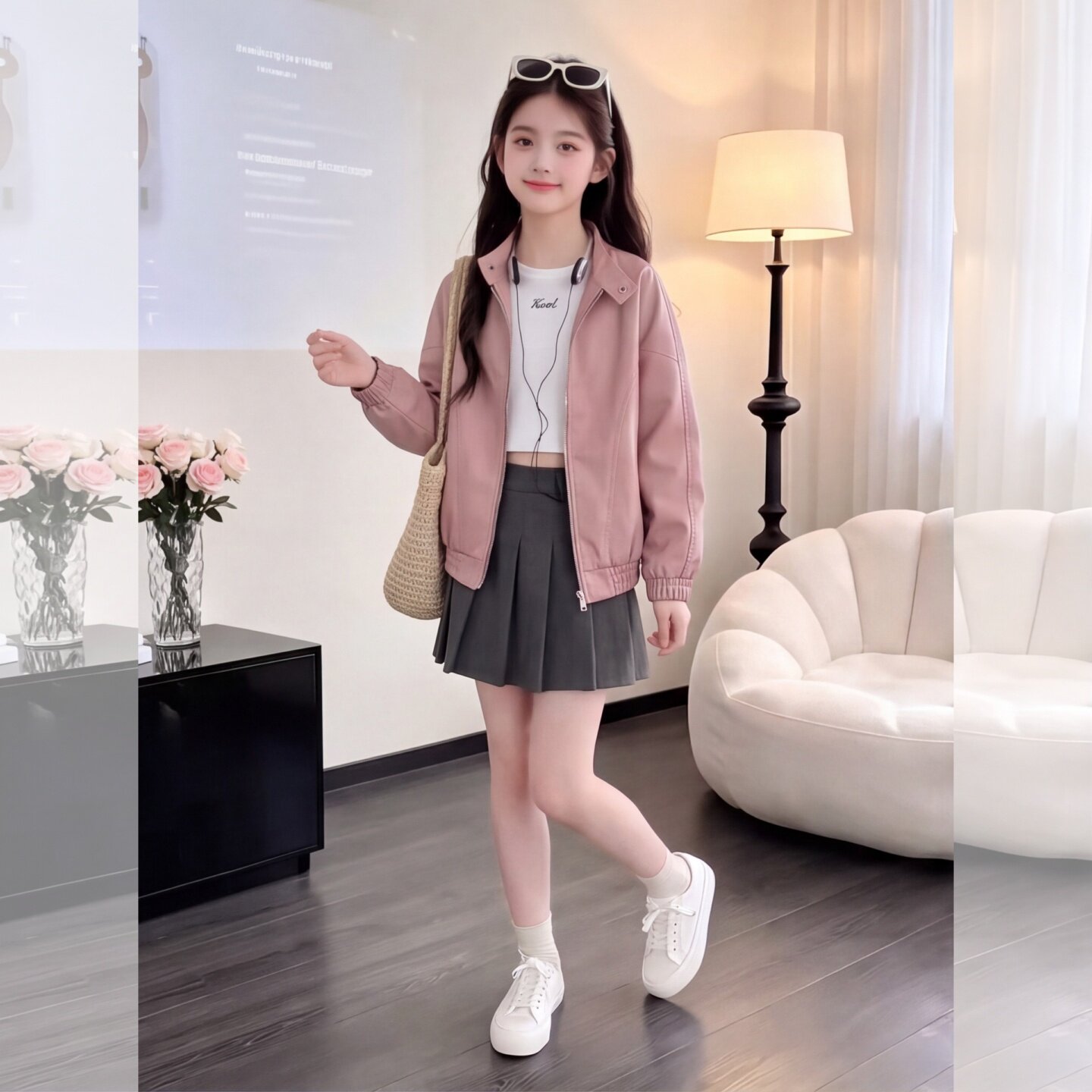 女童皮衣外套秋装2026新款中大童