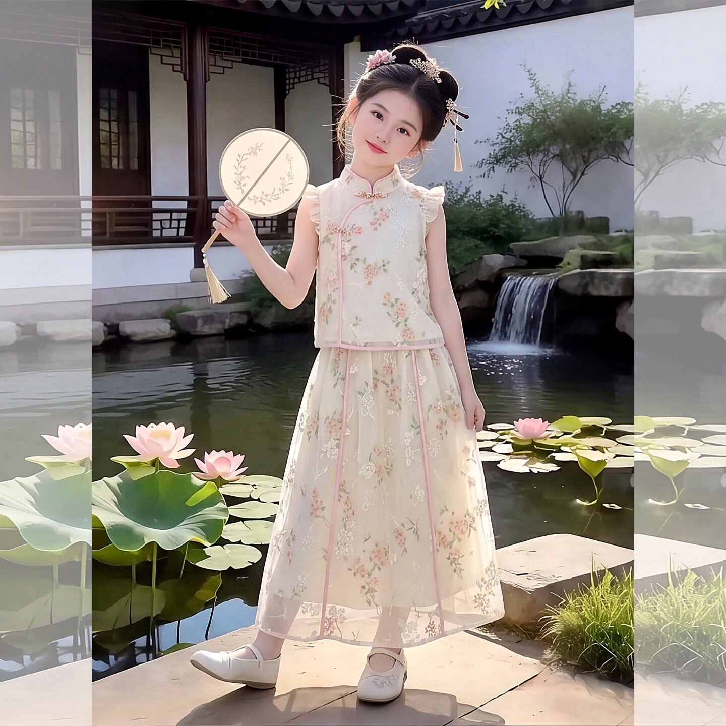 女童套装夏装2026新款儿童新中式