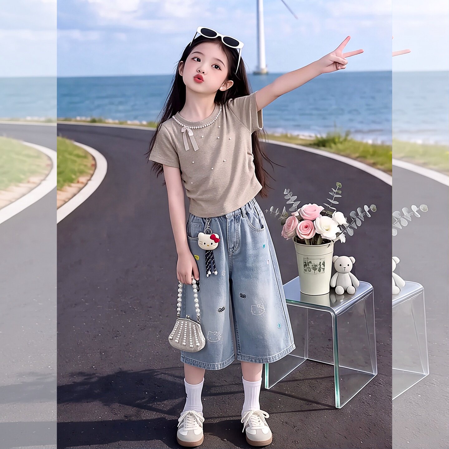 女童夏套装2026新款洋气女孩儿童