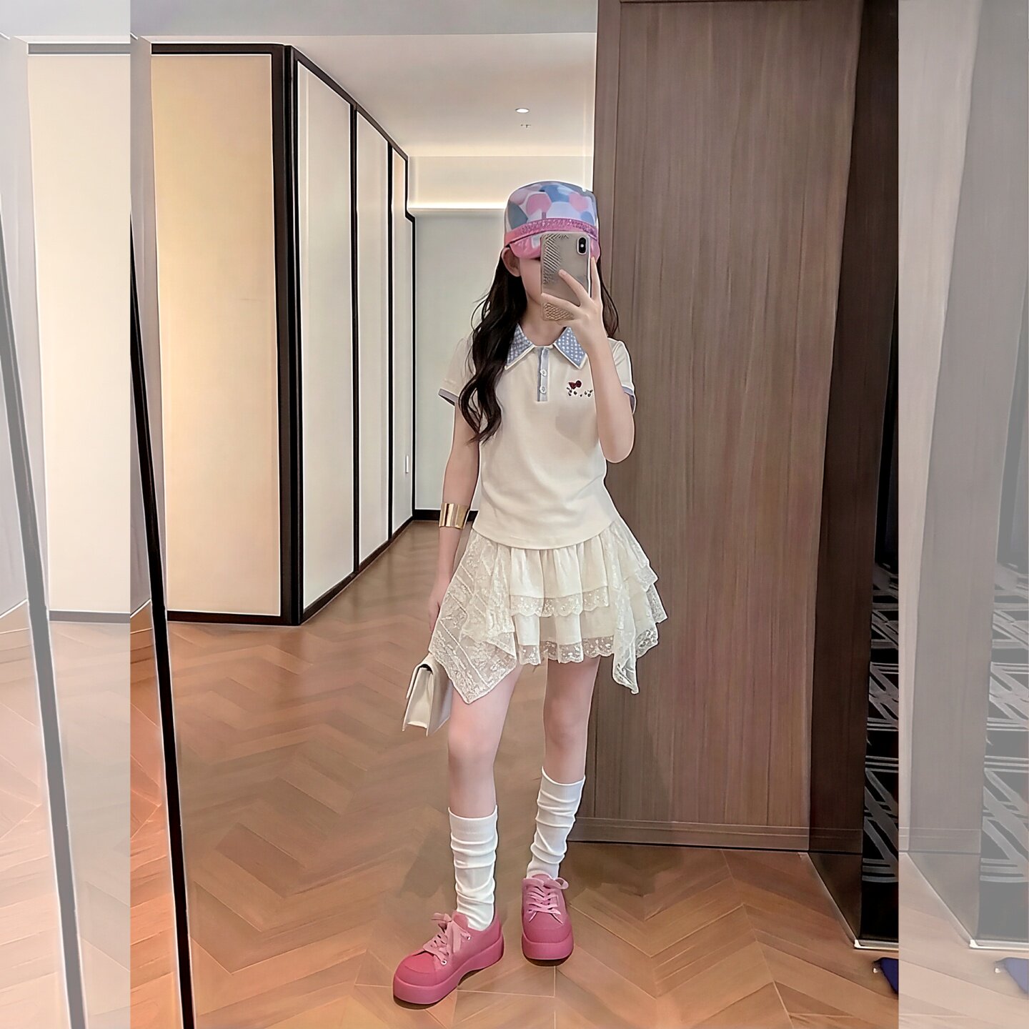 女童夏季韩版polo领短袖T恤新款