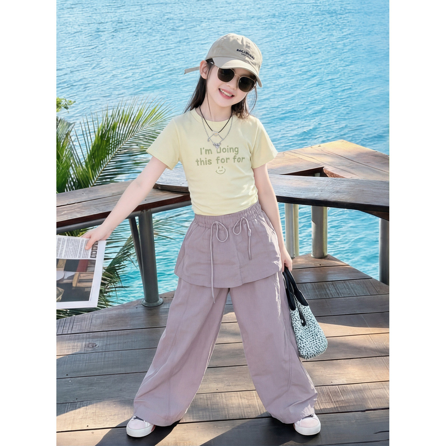 女童屁帘裤套装夏季2026新款洋气图片