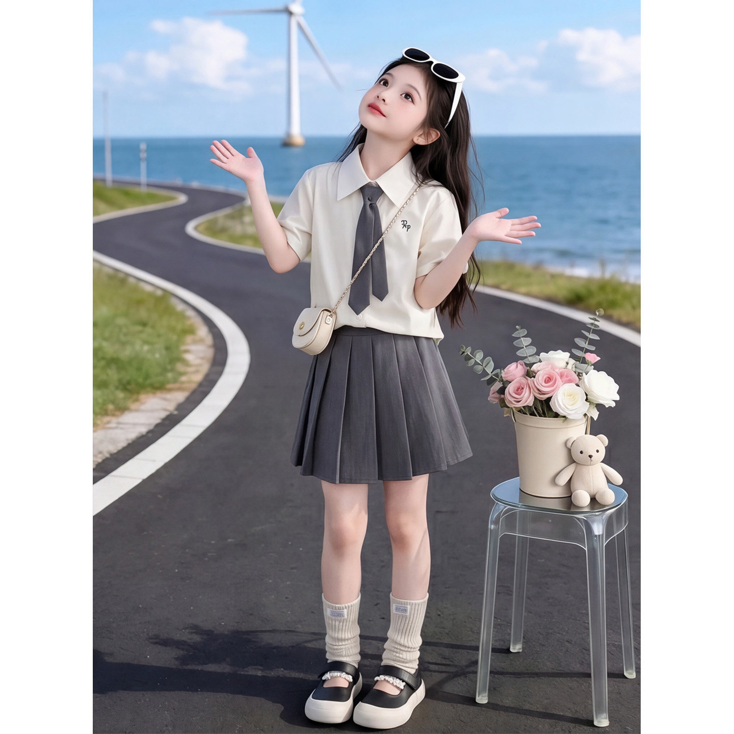 女童夏季jk套装2026新款中大童