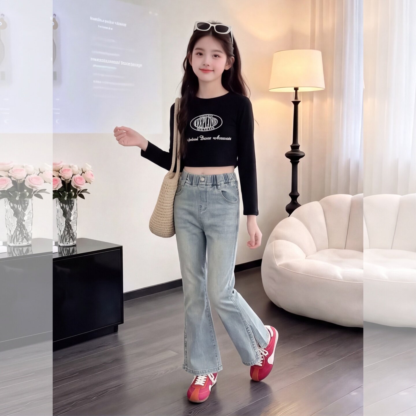 女童辣妹t恤秋季2026新款儿童美4