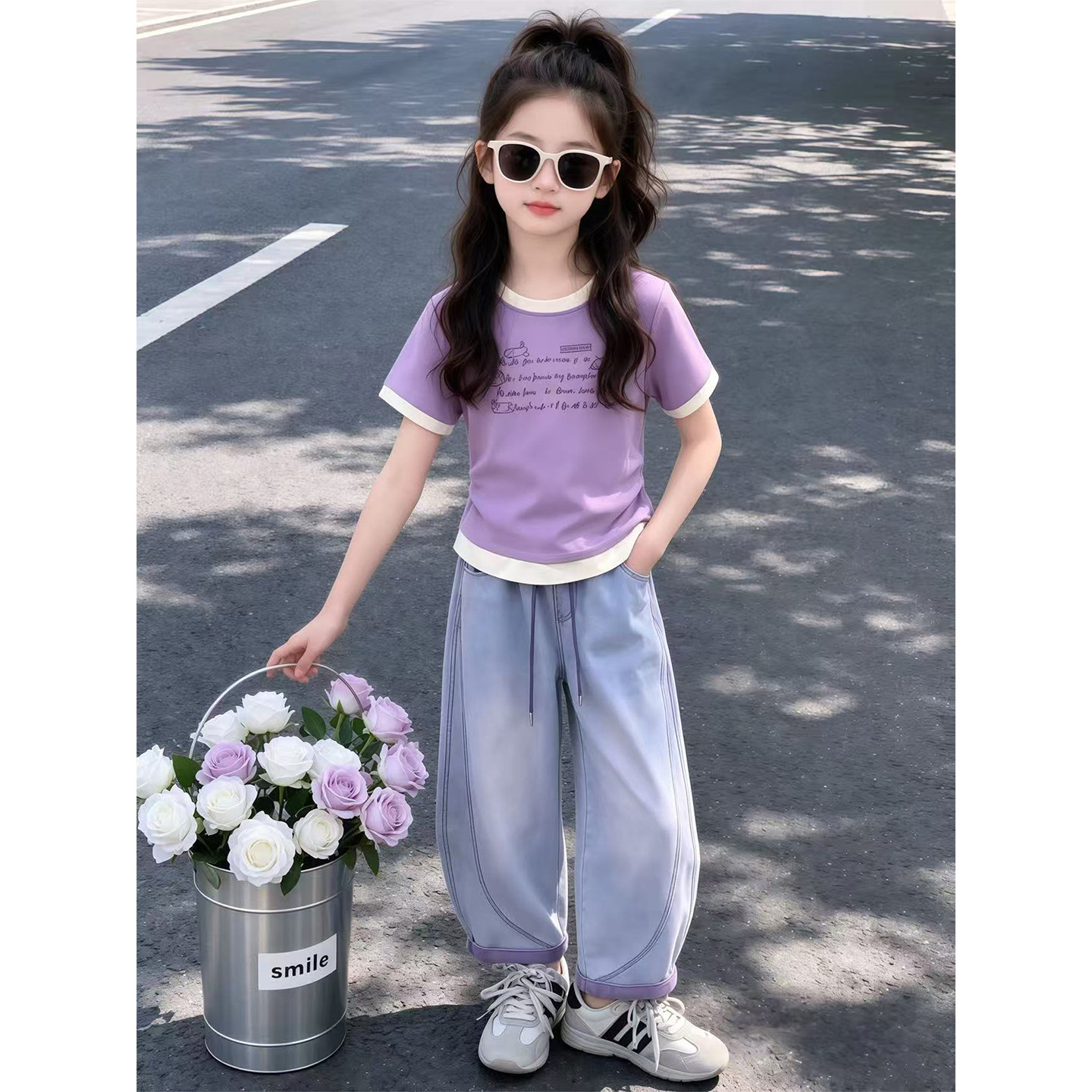 女童裤子2026新款儿童时尚潮流百搭洋气超火巨好看流行爆款阔腿裤