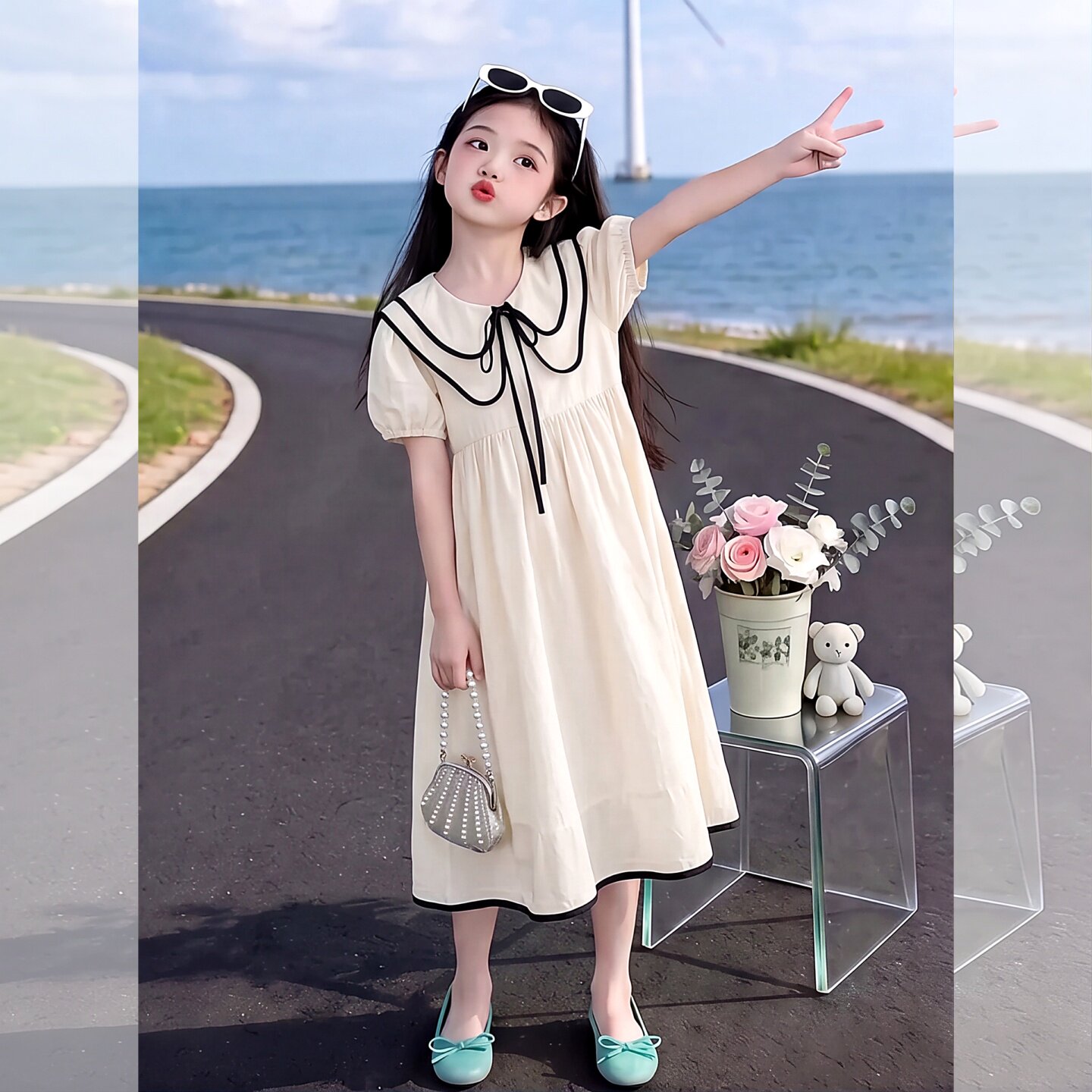女童连衣裙夏装2026新款洋气时髦