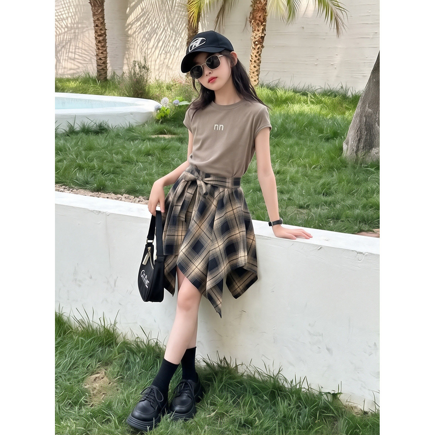 女童超好看炸街裙子夏季半身裙