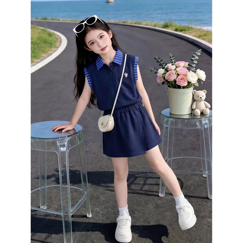 女童夏季超好看套装2026新款女孩