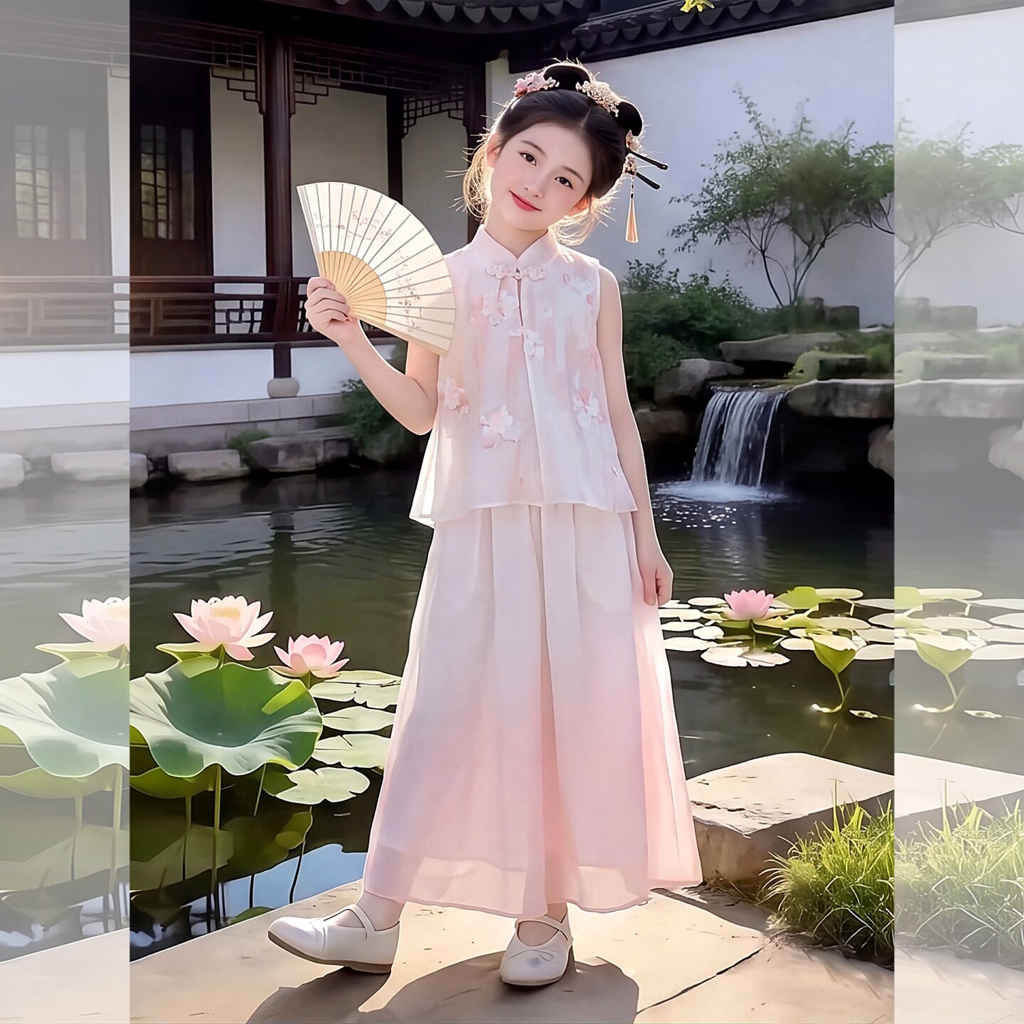 汉服女童夏季套装2026新款女宝宝