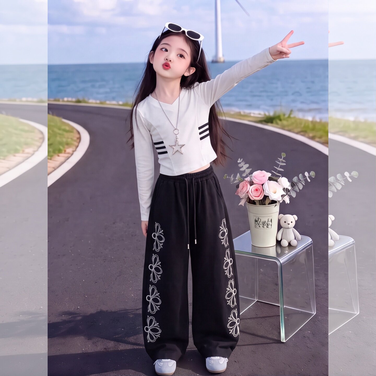 女童秋季套装2026新款洋气儿童长