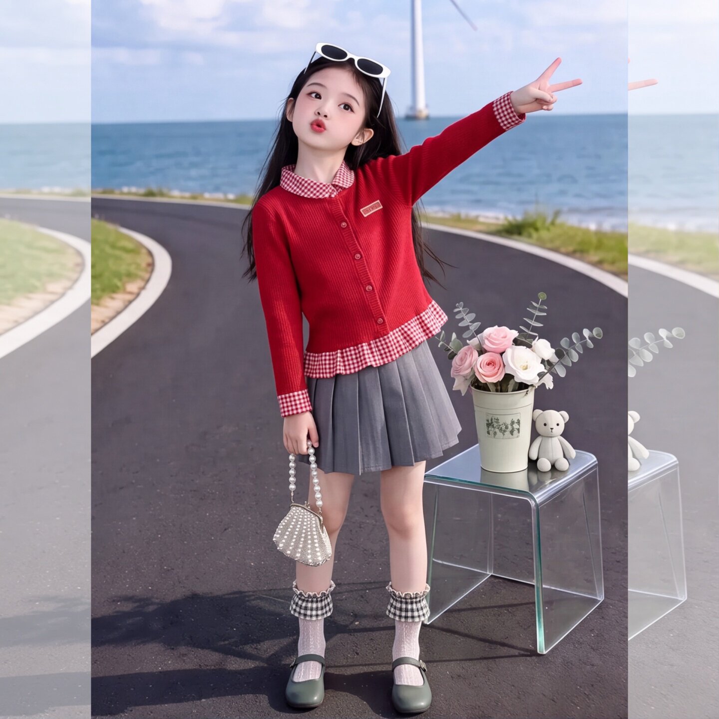 女童秋韩系套装2026新款洋气儿童