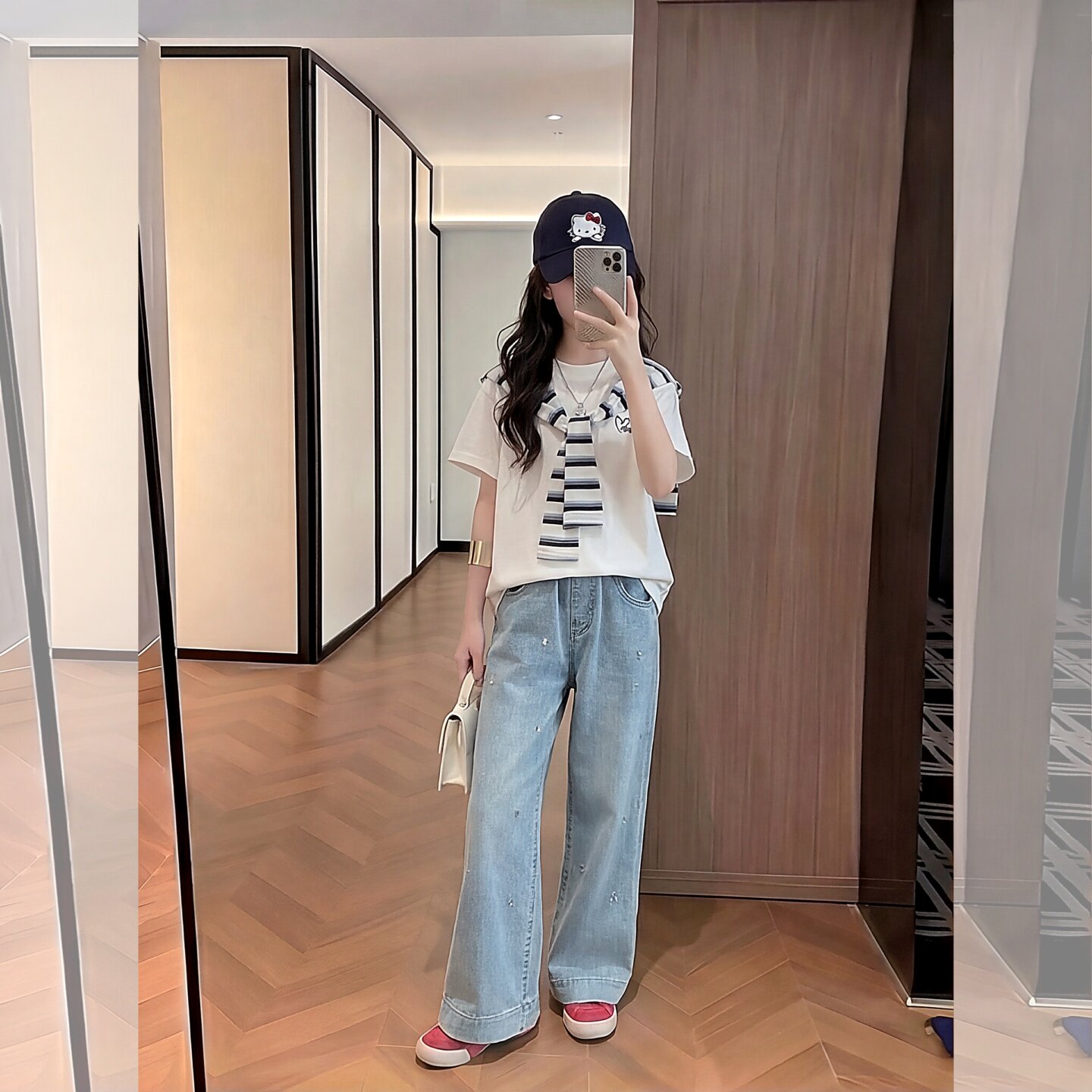 女童夏套装大童学院风时髦两件套