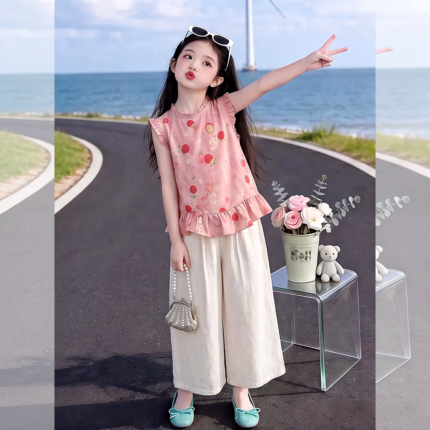 女童夏季套装2026新款洋气中大儿