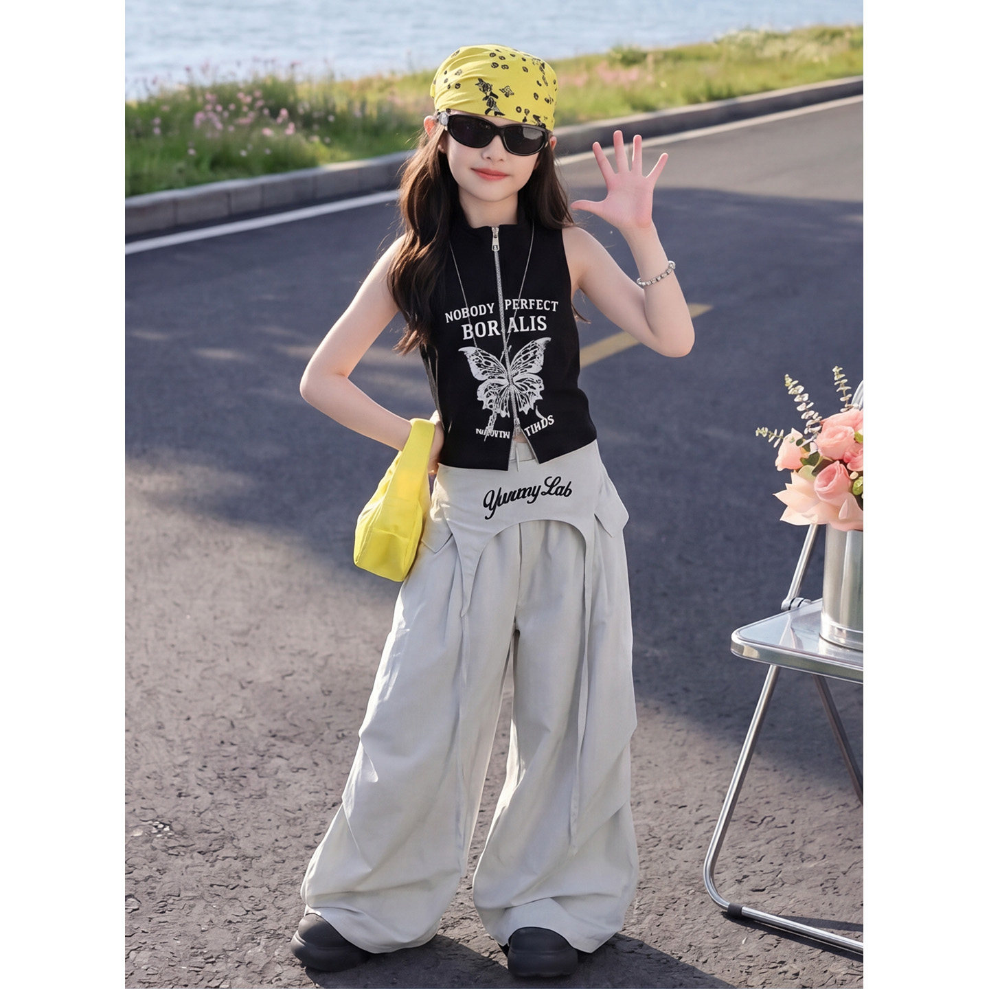 女童夏装套装大童女孩爵士舞街舞