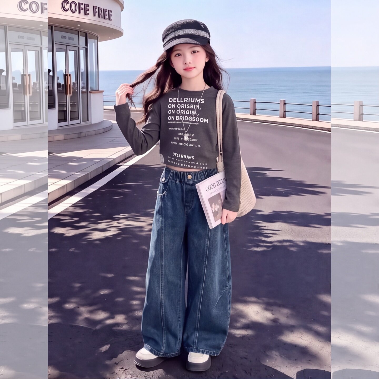 女童阔腿裤秋季大童秋天韩版宽松
