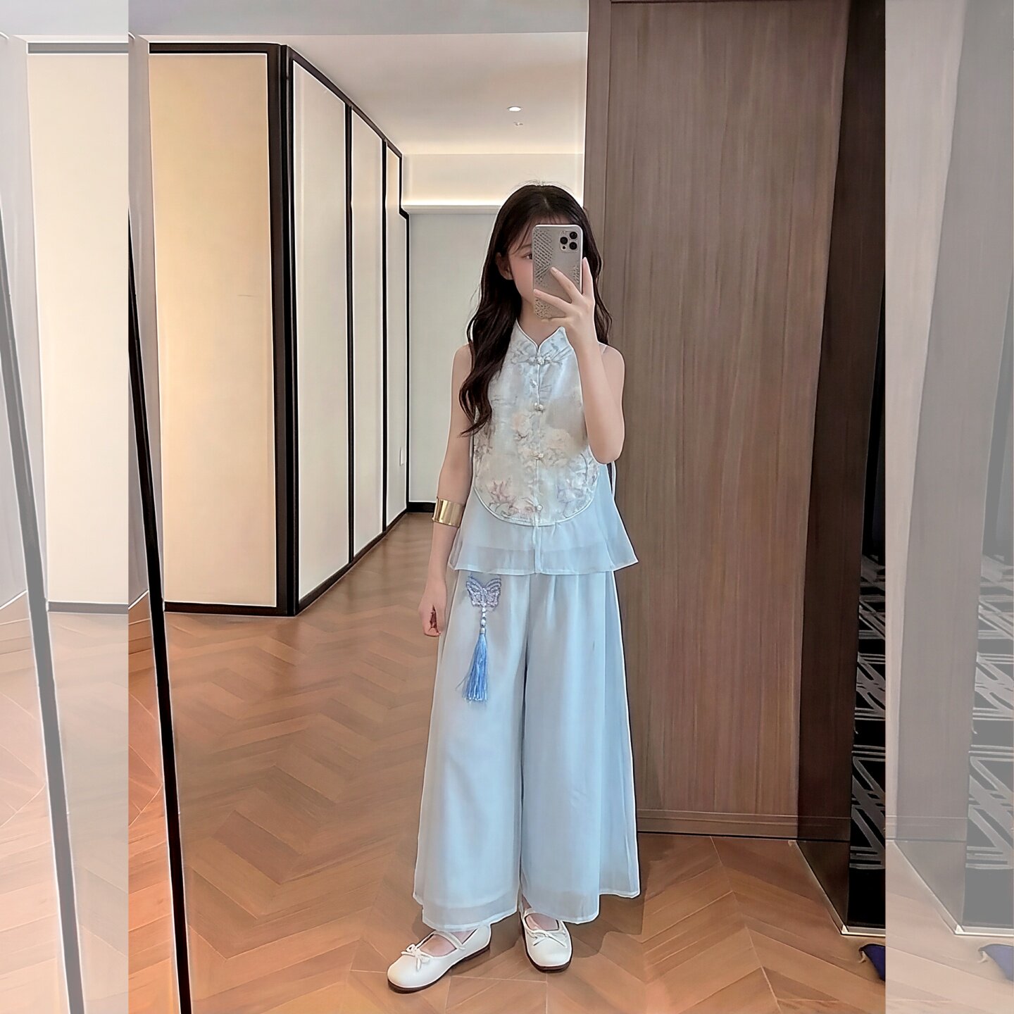 女童新中式旗袍套装夏季2026新款