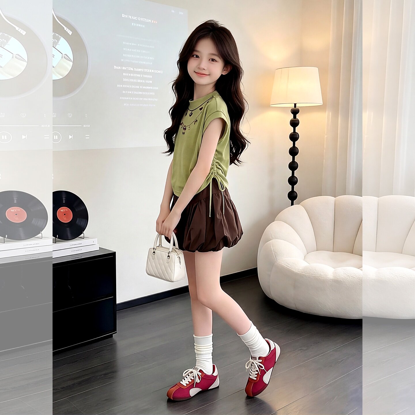 女童花苞裙裤套装夏装儿童中大童