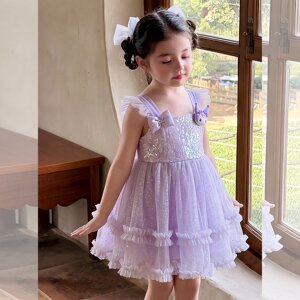 女童生日裙子夏装2026新款儿童夏季连衣裙女宝宝夏天公主裙小女孩