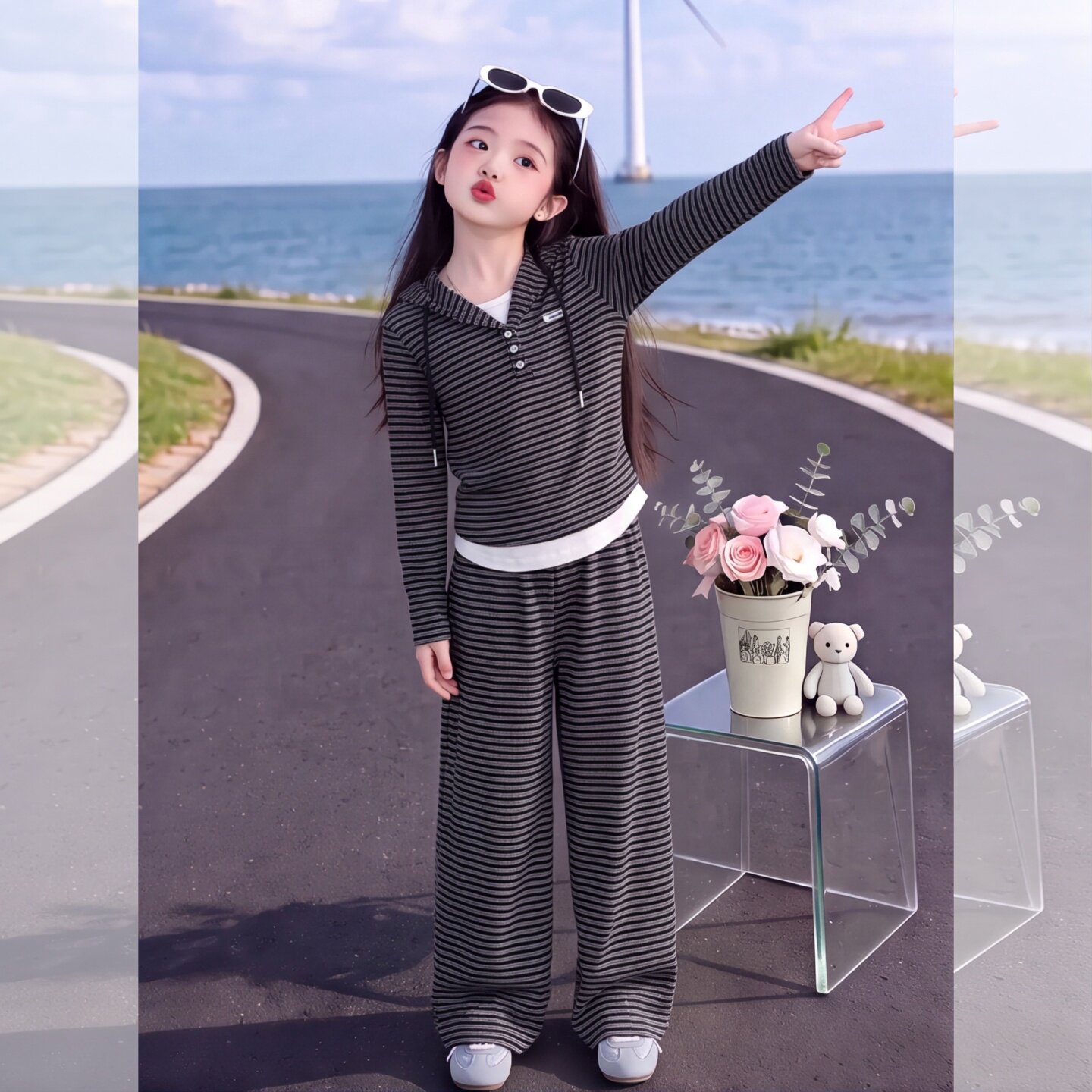 女童套装秋装2026新款洋气韩系中