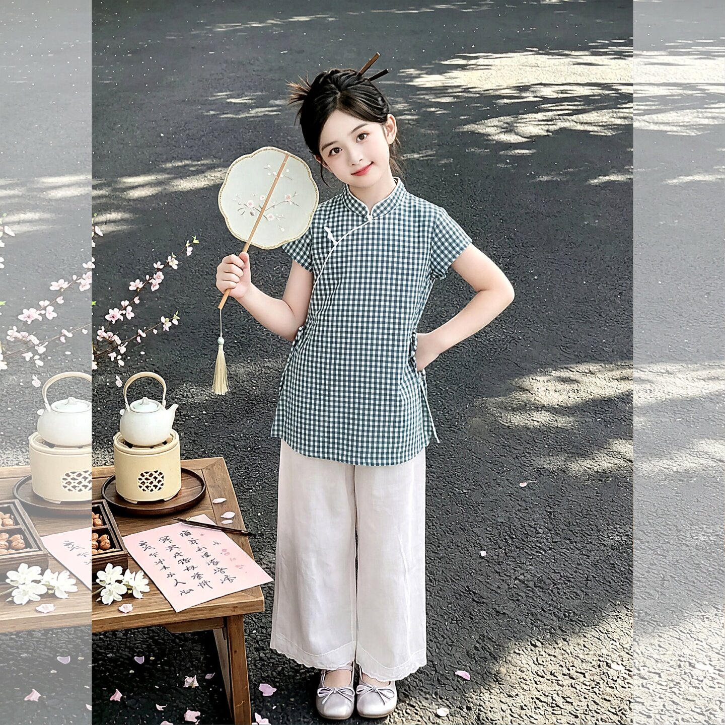 女童新中式套装夏季2026新款洋气