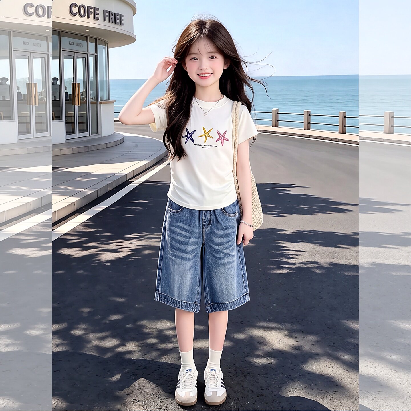 女童2026新款夏季五分裤两件套时