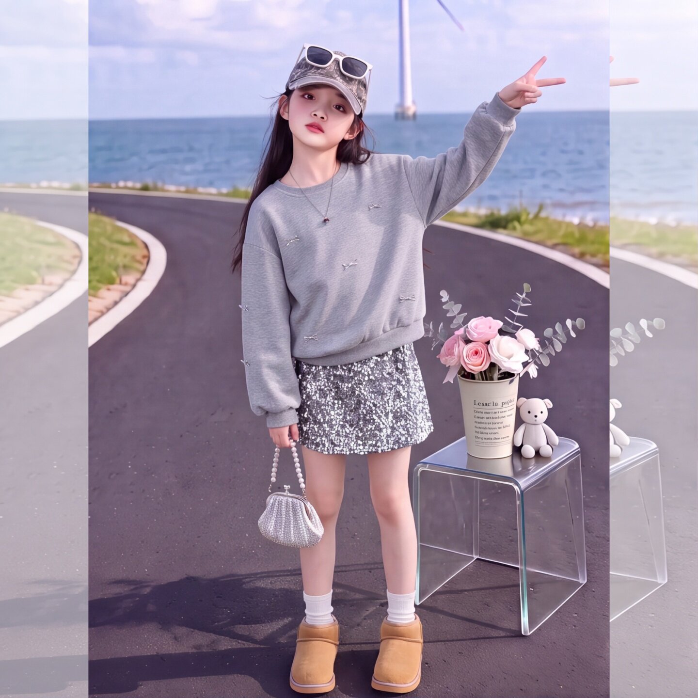 女童秋季休闲卫衣2026新款儿童时