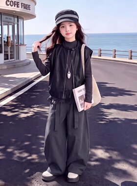 韩版女童阔腿裤秋季2026新款宽松