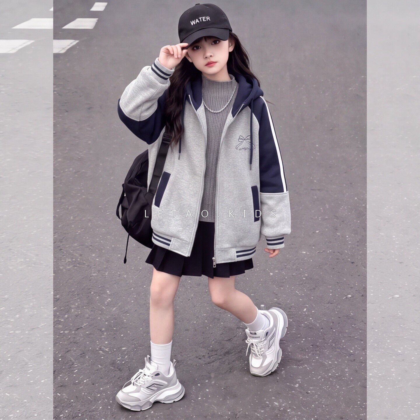 女童秋冬款2026新款外套洋气儿童冬季衣服大童夹棉加厚棒球服上衣