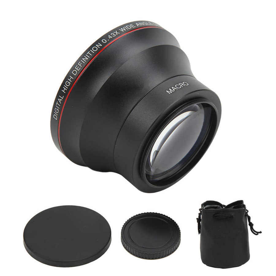 单反镜头适用于佳能尼康索尼富士松下0.43倍超级广角镜Macro镜头