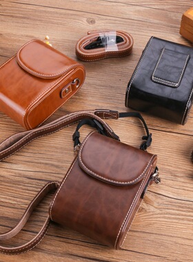 适用佳能G7X3索尼RX100皮套松下LX10理光GR2 GR3卡片式相机包微单