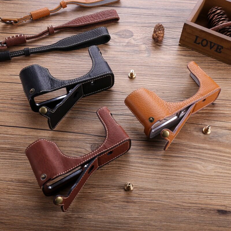 真皮底座适用富士XT4 XT30/20/10相机包X100V微单XT3/2半套保护壳