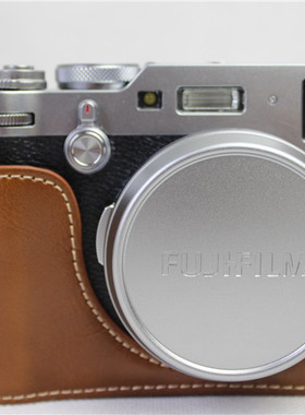 适用于富士X100F X100V XS10 XF10 X100S仿皮底座半包相机壳摄影