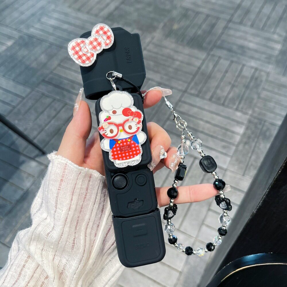 厨师凯蒂小猫大疆保护套适用大疆pocket3卡通个性壳Pocket3全包壳