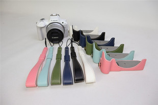 适用于佳能 R50相机底座Canon eos r50保护半皮套外壳带手绳保护