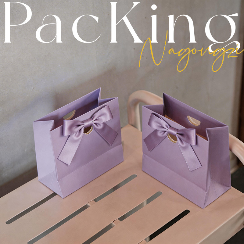 高端婚礼喜糖纸袋现货彩色蝴蝶结礼品袋白卡纸首饰袋喜糖袋logo