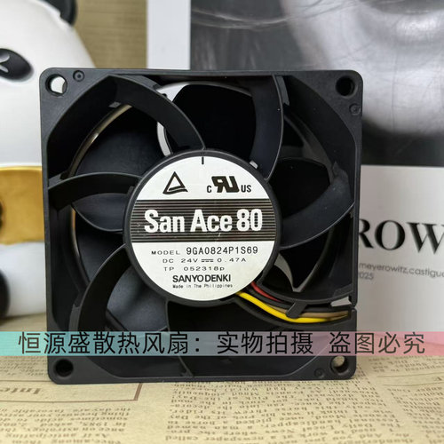 Sanyo三洋 8038 8CM 9GA0824P1S69 DC24V 0.56A 高端变频器风扇